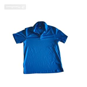 Bollé blue polo shirt men's medium nice dry fit feel golf tennis or any occasion